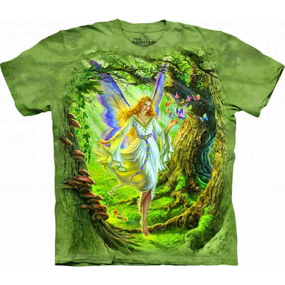 Fairy Queen T-shirt The Mountain Green Adult Unisex 100% Cotton Short Sleeve