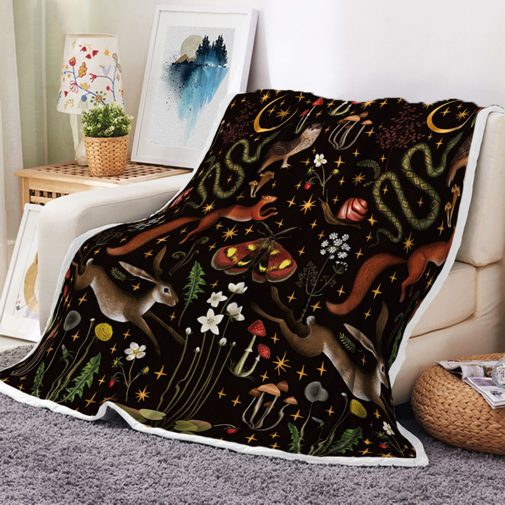 Fleeing the Wilderness Throw Blanket main image 1