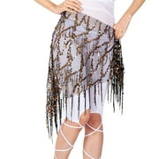 Fairy Skirt,Skirt Sequin Embroidered Performance Swing A Skirt Dance Skirt Performance,Midi Skirt(Size:One Size)