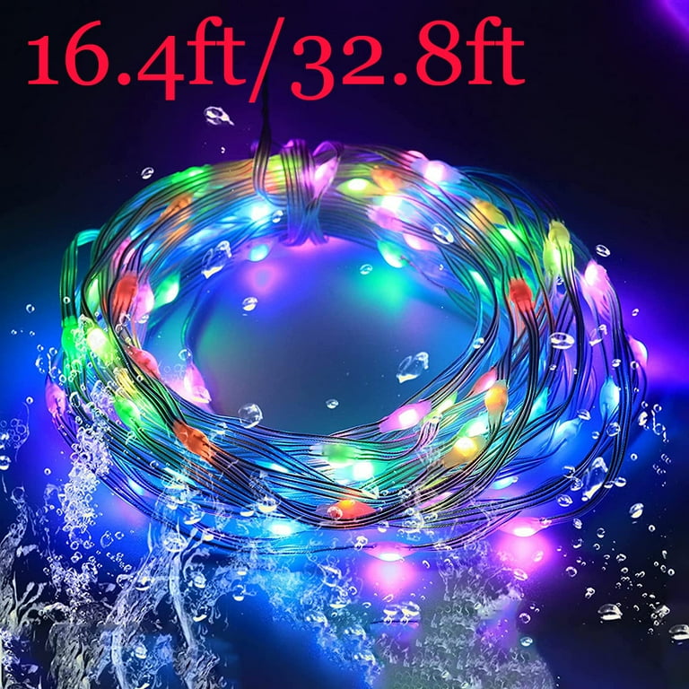 Fairy String Lights 16.4ft 100 LED 16 Color Changing Fairy Lights 12 Modes with Remote Control RGB Flash Strings USB Powered for Christmas Halloween Indoor Outdoor Decor Walmart