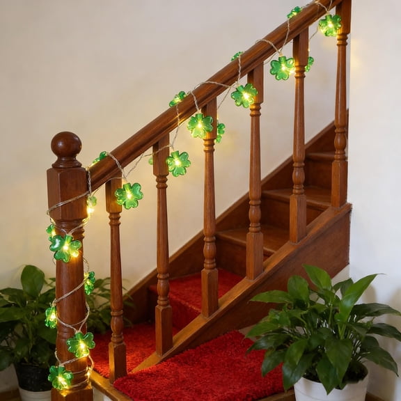 Fairy String Lights 3D LED for St Patricks Day Indoor Outdoor Party Wedding Anniversary Home Garden