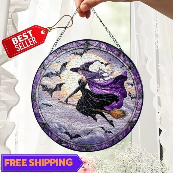 Fairy Suncatcher, Glass-Effect Fantasy Window Hanging Decor