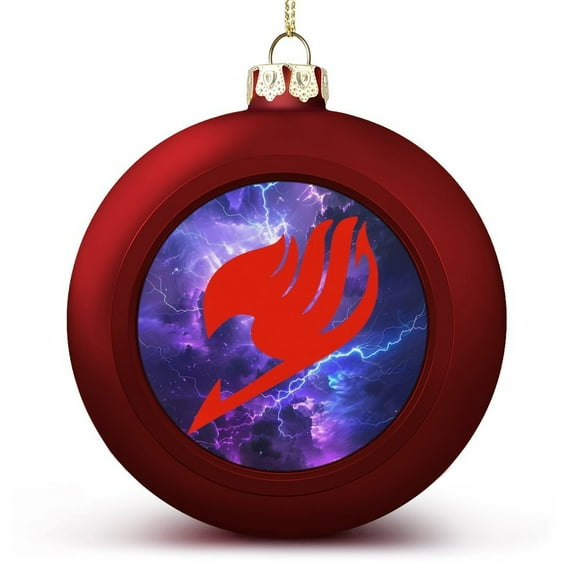 Fairy Tail Christmas Balls Decorative Matte Xmas Ornaments Christmas Tree Hanging for Wreath, Home & Window Decor 1PCS