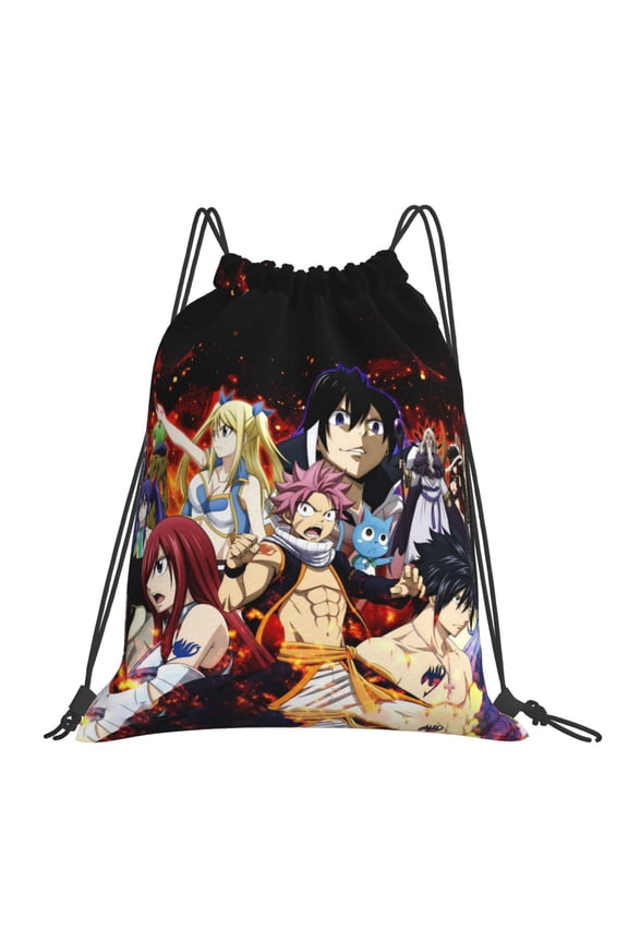 Fairy Tail Drawstring Backpack Sport Gym Bag For Yoga Swimming Gymsack Sport Strap Pack Bag