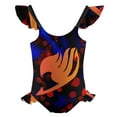 thumbnail image 1 of Fairy Tail Girls Swimsuit Ruffle One-piece Beachwear Kids Cute Swimwear Summer Bathing Suit 10-12Y(150cm), 1 of 8