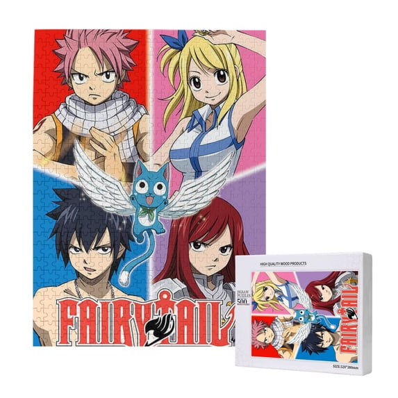 Fairy Tail Jigsaw Puzzle 500 Pieces Wooden Puzzle Home Decor Birthday Party Gift