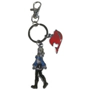Fairy Tail S7- Lucy With Fairtail Tail Symbol Metal Keychain