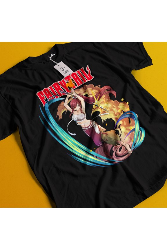 Fairy Tail Shirt Natsu Dragneel Tshirt Erza Scarlet T-Shirt Lucy Happy Luxus Tee