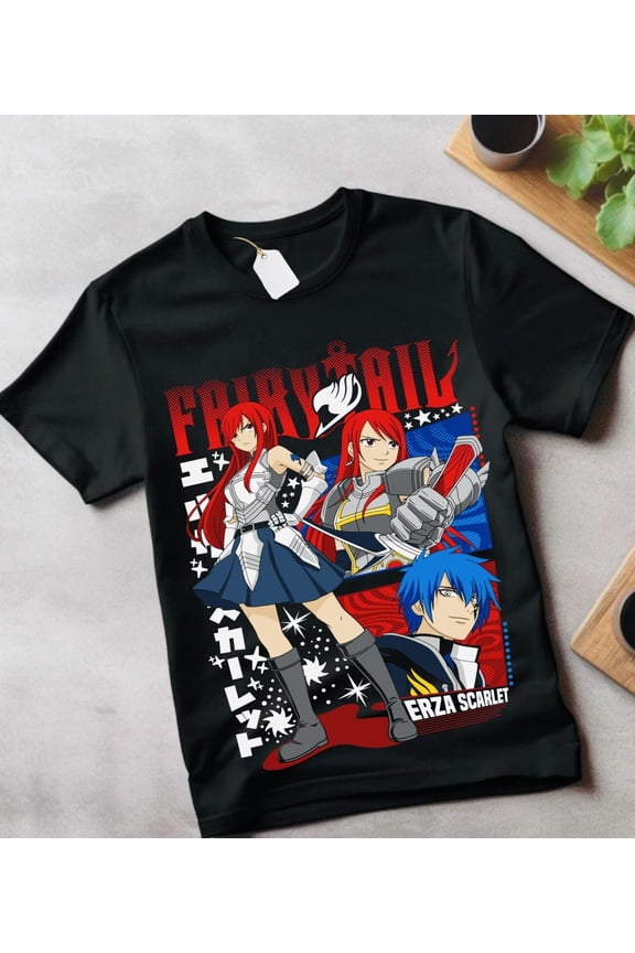 Fairy Tail T-shirt Gray Fullbuster Natsu Dragneel Girl Anime Gift Shirt clothes