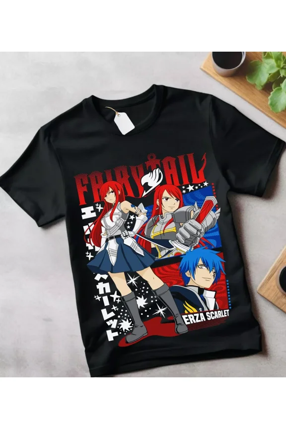 Fairy Tail T-shirt Gray Fullbuster Natsu Dragneel Girl Anime Gift Shirt clothes