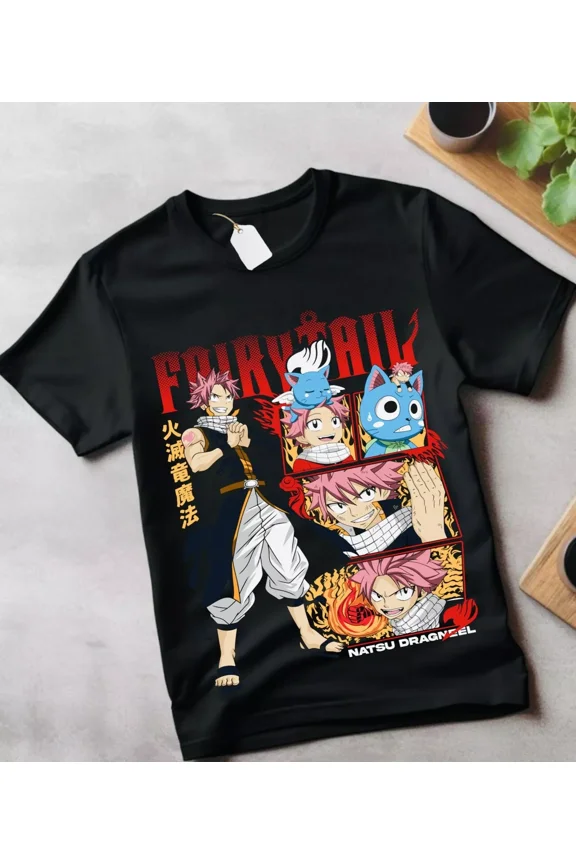 Fairy Tail T-shirt Gray Fullbuster Natsu Dragneel Girl Anime Gift Shirt gift