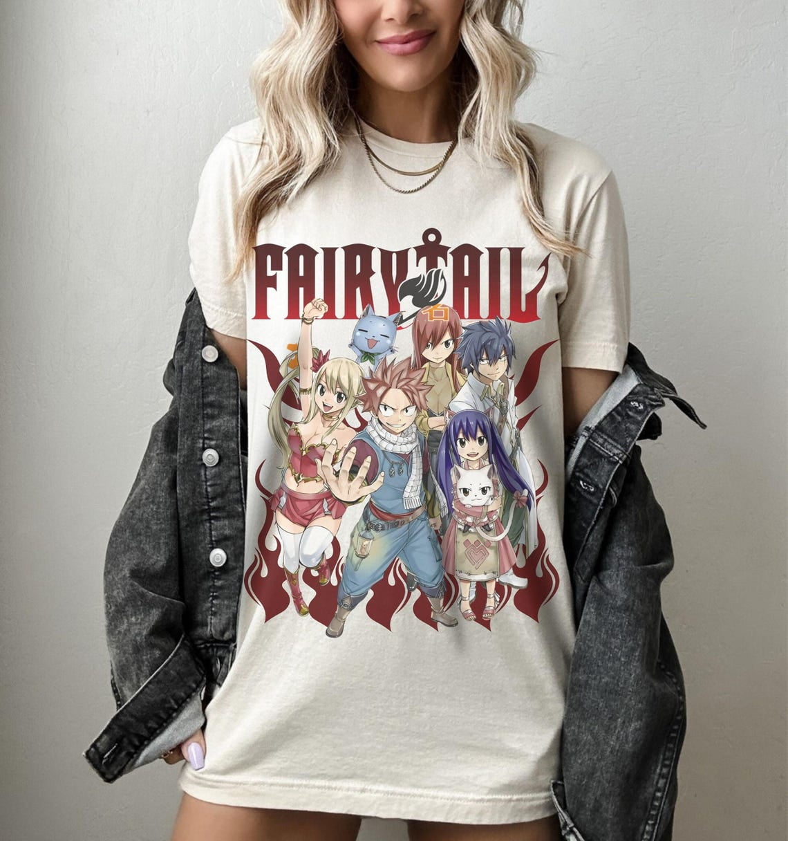 Fairy Tail T-shirt, Natsu Dragnee - Lucy - Erza Scarlet