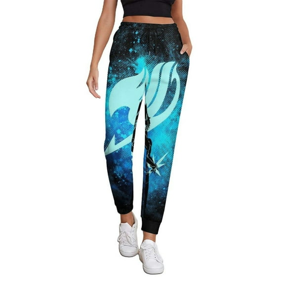 Fairy Tail Women's Jogger Track Pants Print Drawstring Lounge Sweatpants Casual Trousers for Yoga, Workout 2XL