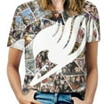 thumbnail image 1 of Fairy Tail Womens T-Shirt Round Neck Short Sleeve Tee Shirts Summer Breathable Tops Blouse 4XL, 1 of 8