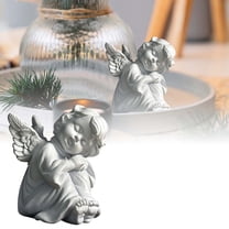 Fairy Tale Angel Sculpture Resin Bookcase Ornament Girl Statue Home Decoration Crafts for Living Room Garden Desktop