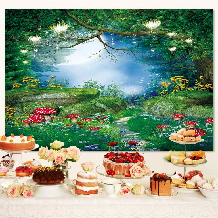 Fairy Tale Backdrop Wonderland Jungle Enchanted Forest Mushroom 