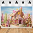 thumbnail image 1 of Fairy Tale Candyland Backdrop Candy Lollipop ss Castle Wonderland Baby Shower Birthday Party Photography Background, 1 of 5