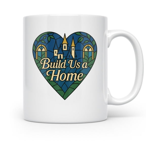 Fairy Tale Castle 11 oz Coffee Mug - Celebrating Love White Ceramic