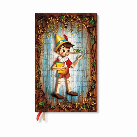 Fairy Tale Collection 2027 Carlo Collodi, Pinocchio Maxi Vertical Hardcover 12-Month Weekly Planner, 160pg, 100gsm by Paperblanks (Fairy Tale , (Paperback)