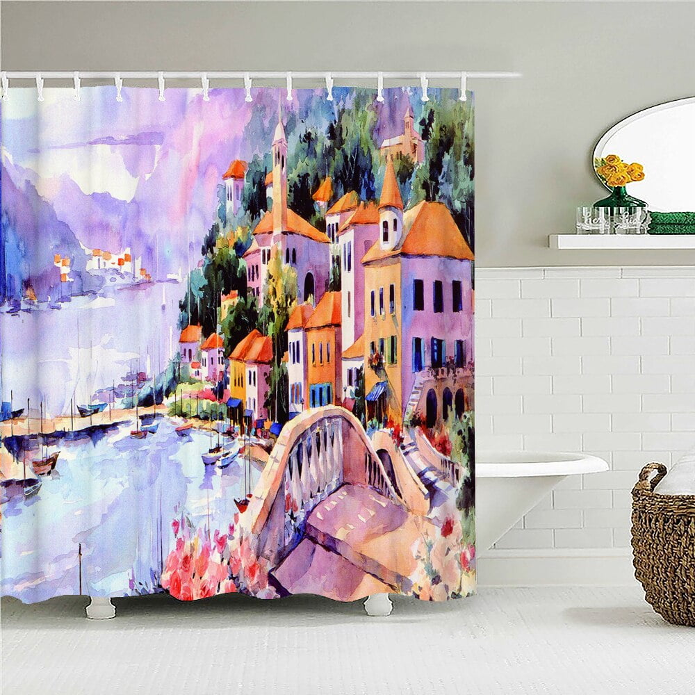 Fairy Tale Dream Forest Shower Curtain Decor Waterproof Fabric Bathroom