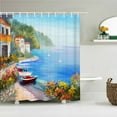 thumbnail image 1 of Fairy Tale Dream Forest Shower Curtain Decor Waterproof Fabric Bathroom Curtains Oil Painting landscape Bath Screen with 12 Hook, 1 of 5