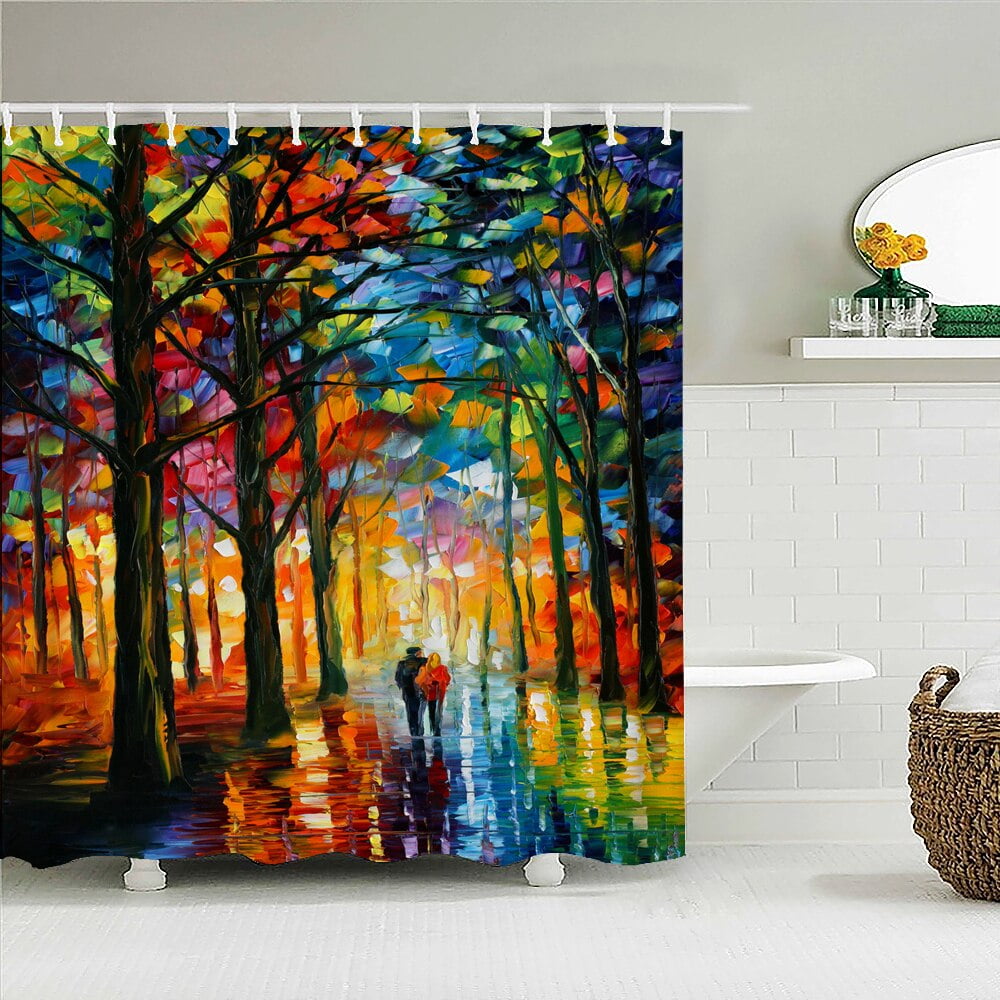 Fairy Tale Dream Forest Shower Curtain Decor Waterproof Fabric Bathroom
