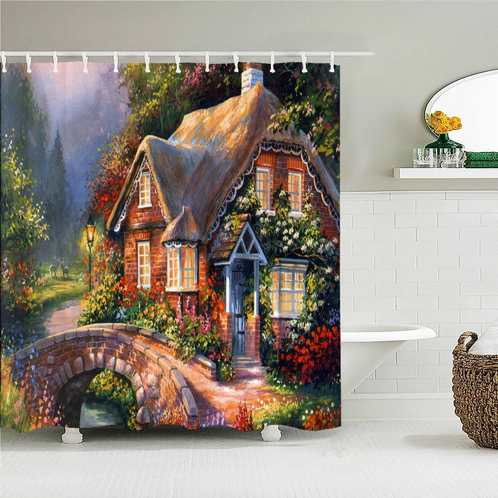 Fairy Tale Dream Forest Shower Curtain Decor Waterproof Fabric Bathroom
