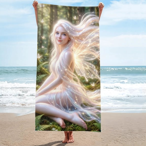 DAOSHENCAI Fairy Tale Magical Princess Rainbow Beach Towel