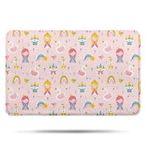 Fairy Tale Princess Pattern Bathroom Rugs Mat,Non Slip Microfiber Bathroom Rug,Rubber Backing,Soft Bathroom Mats for Bathroom Floor,Tub and Shower,17x27in(43x68cm)
