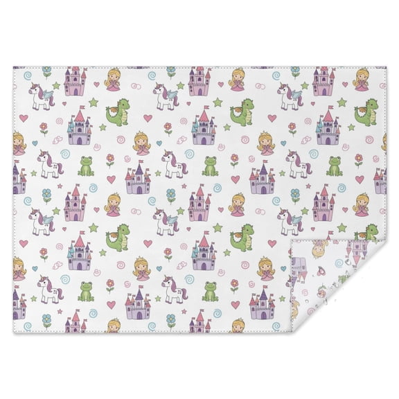 Fairy Tale Princess Pattern Rectangle Tablecloth 60"x84",Waterproof Polyester Rectangle Table Cloth, Wipeable Spillproof Polyester Tablecloth for Dining, Camping, Indoor and Outdoor