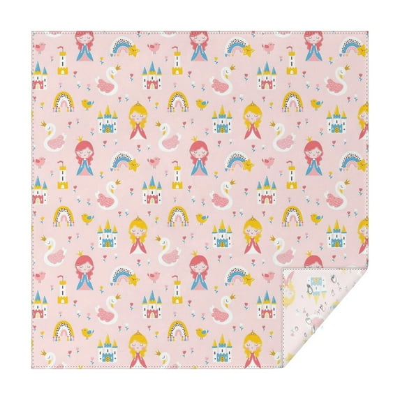 Fairy Tale Princess Pattern Square Tablecloth,Waterproof Square Table Cover,Wipeable Spillproof Washable Table Cover for Home Kitchen Party Decor 60"x60"(152x152cm)