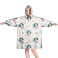 thumbnail image 1 of Fairy Tale Princess Pattern Wearable Oversized Blanket,Wearable Blanket Hoodie for Adults,Cozy Hooded Blankets with Super Pockets,Super Warm Fuzzy Pullover for Women & Men, 1 of 6