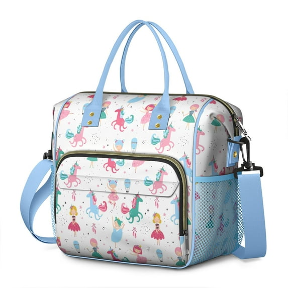 Fairy Tale Princess Unicorn Pattern Womens Lunch Box for Work,Insulated Large Lunch Bag for Tween and Teen,Loncheras Para Mujer,Leakproof Adult Lunch Bag for Work,Beach,Travel,Picnic,Camping