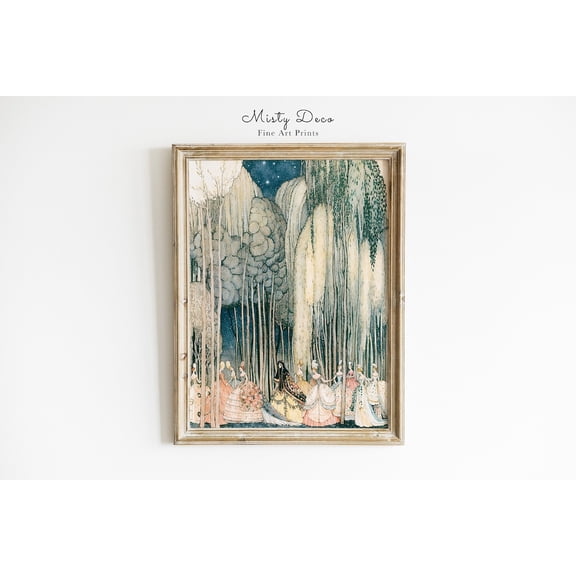 Fairy Tale Princess Wall Art Fantasy Decor Living Room Bedroom Office