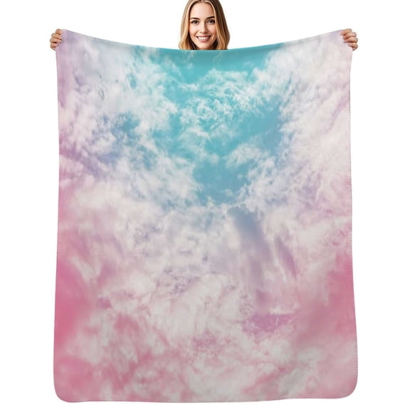 Fairy Tale Sky Backdrop Flannel Blanket Warm Soft Bedding Throws Winter Camping Chair Sofa Bed