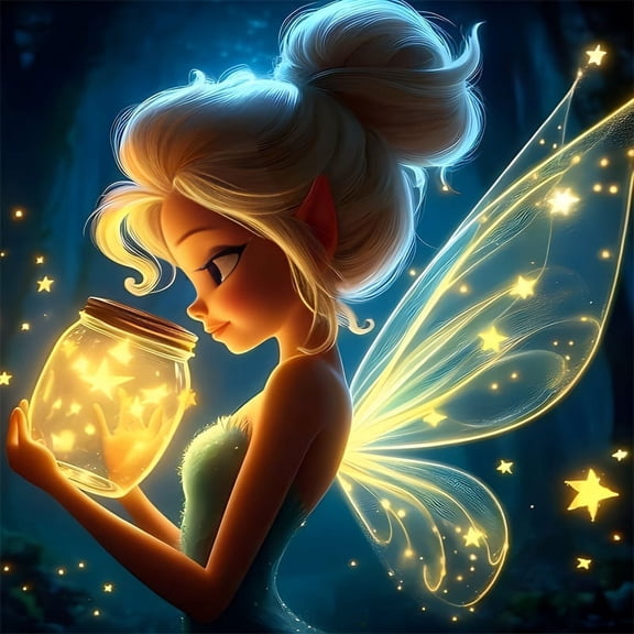 Fairy Tale-Themed 5D DIY Diamond Painting Kit, Round Diamond Art, Creative Gift and Home Decor Craft Set