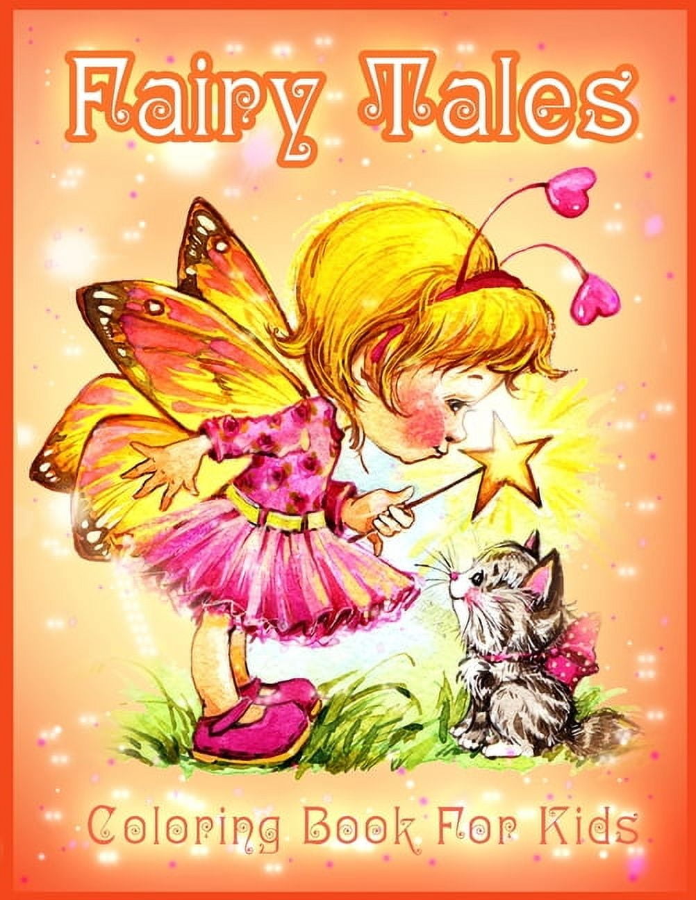 Fairy Tales Coloring Book : Cute Coloring Pages for Girls and Kids With Beautiful Designs (Paperback)