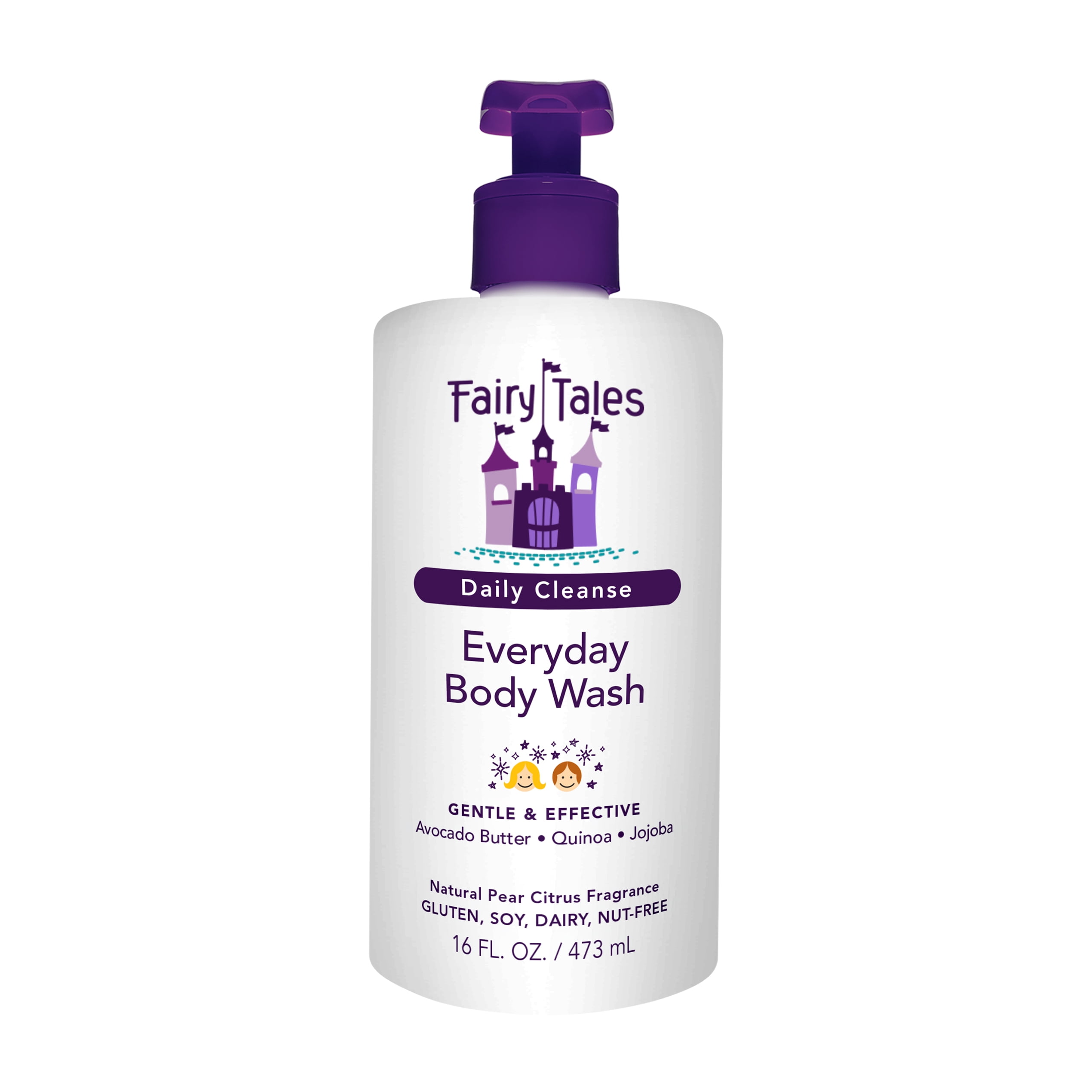 Fairy Tales Daily Cleanse Kids Body Wash Kids Soap with Gentle, Clean Natural Ingredients Sulfate Free, Silicone Free, Body Wash for Boys and Girls 16 fl oz