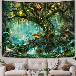 Ecosprial Planet Tapestry Trippy Mountain Tapestry Psychedelic Galaxy Space Tapestry Fantasy Mushroom Tapestry Magic River Landscape Tapestry Wall Hanging for Bedroom Walmart