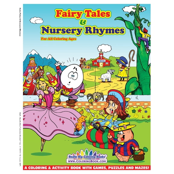 Fairy Tales & Nursery Rhymes Coloring Book 8.5"x11"