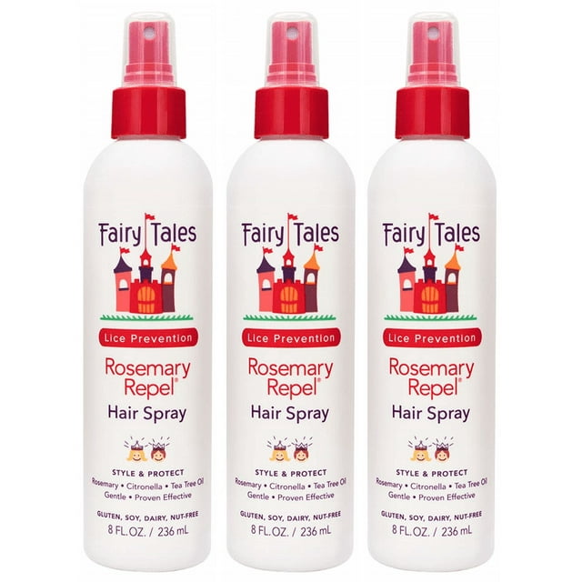 Fairy Tales Rosemary Repel Daily Kid Hair Spray Lice Spray for Kids for Lice Prevention, 8 Fl