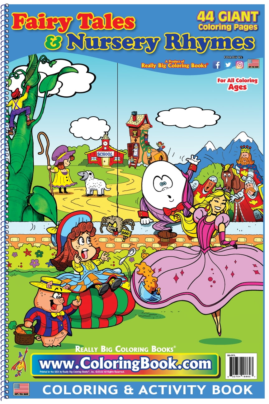 Fairy Tales and Nursery Rhymes Big Coloring Book 12 x 18