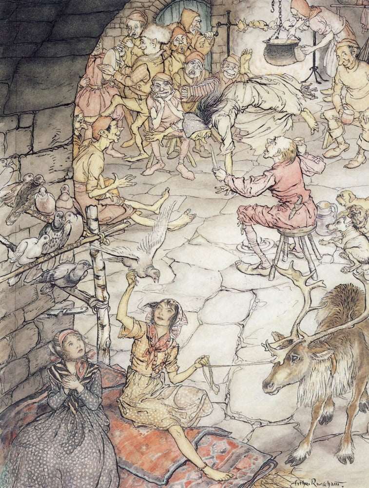 Fairy Tales by Hans Andersen 1932 The Snow Queen Canvas Art - A Rackham (18 x 24)