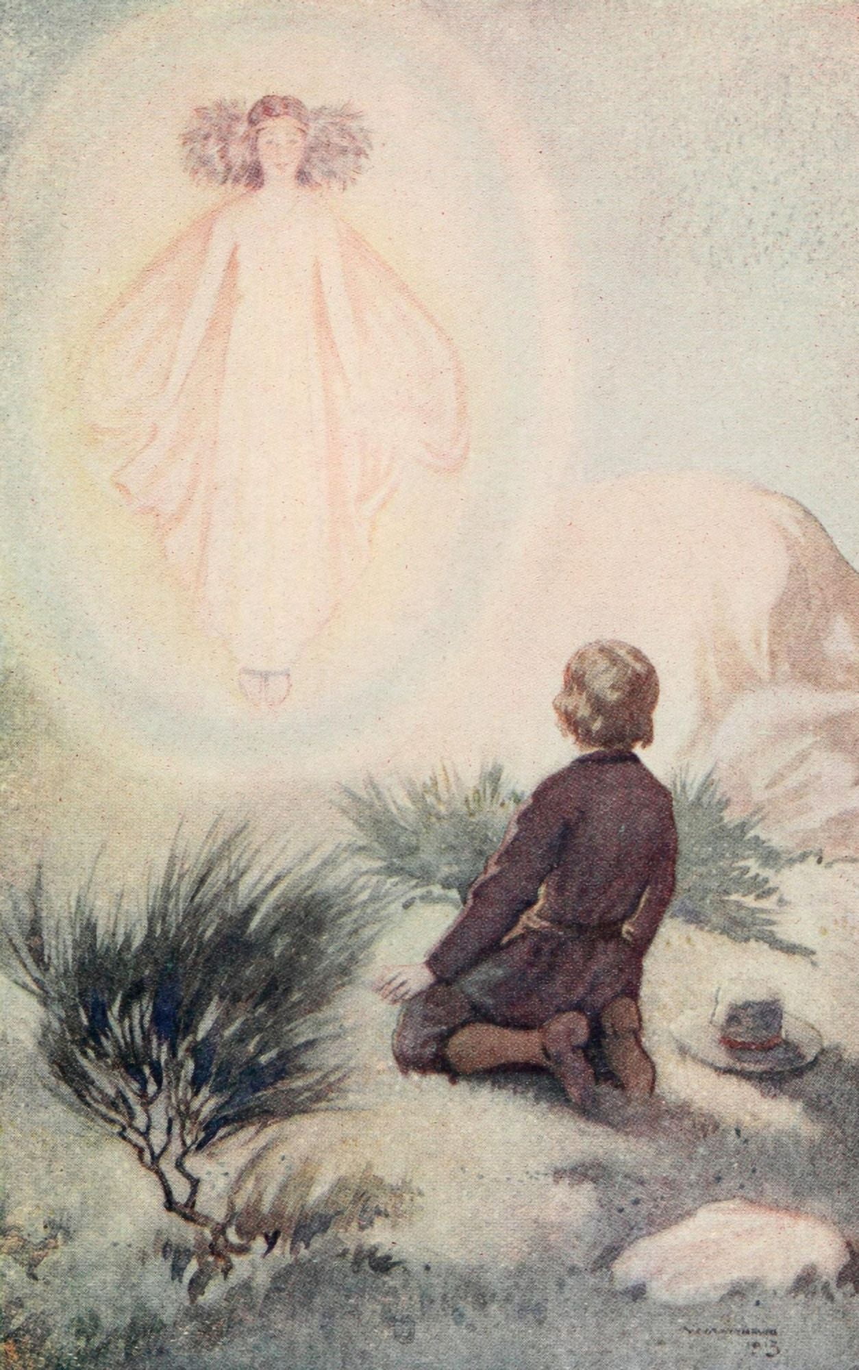 Fairy Tales from Spain 1913 She transferred herself into a lovely girl Canvas Art - W Matthews (18 x 24)