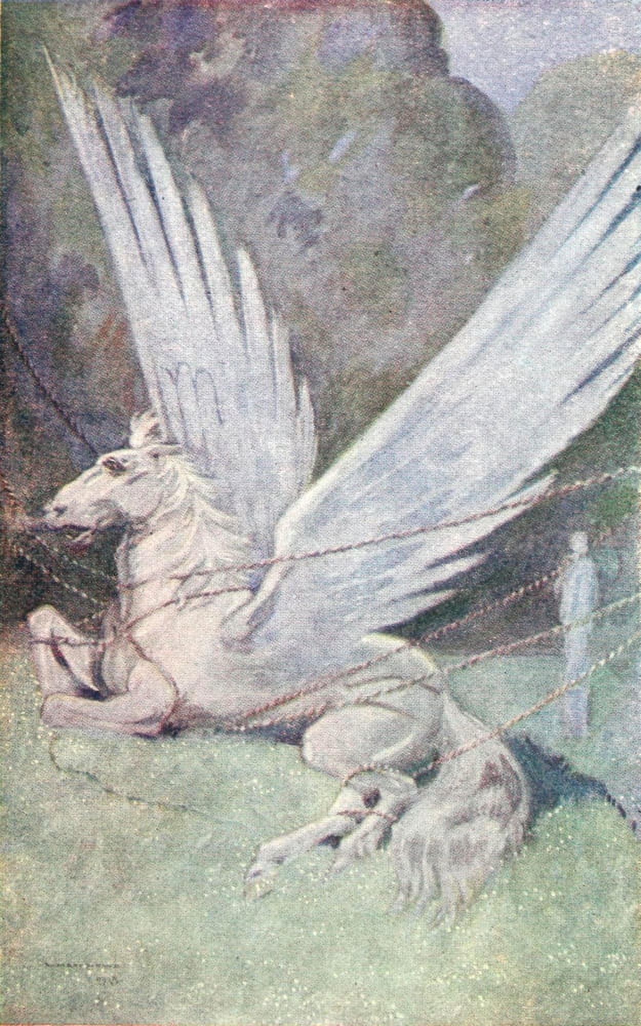 Fairy Tales from Spain 1913 They tied him by the feet Canvas Art - W Matthews (24 x 36)