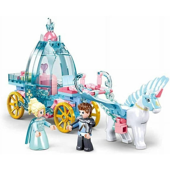 Fairy Tales of Winter Carriage Building Brick Set, 191 Pieces