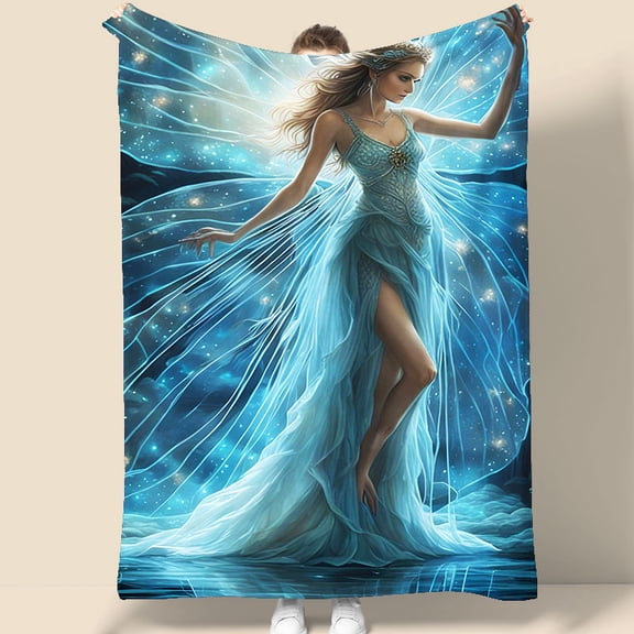 Fairy Tapestry 70.07 x 90.55 Inches Moonlit Forest Fantasy Wall Hanging for Bedroom Living Room Decor