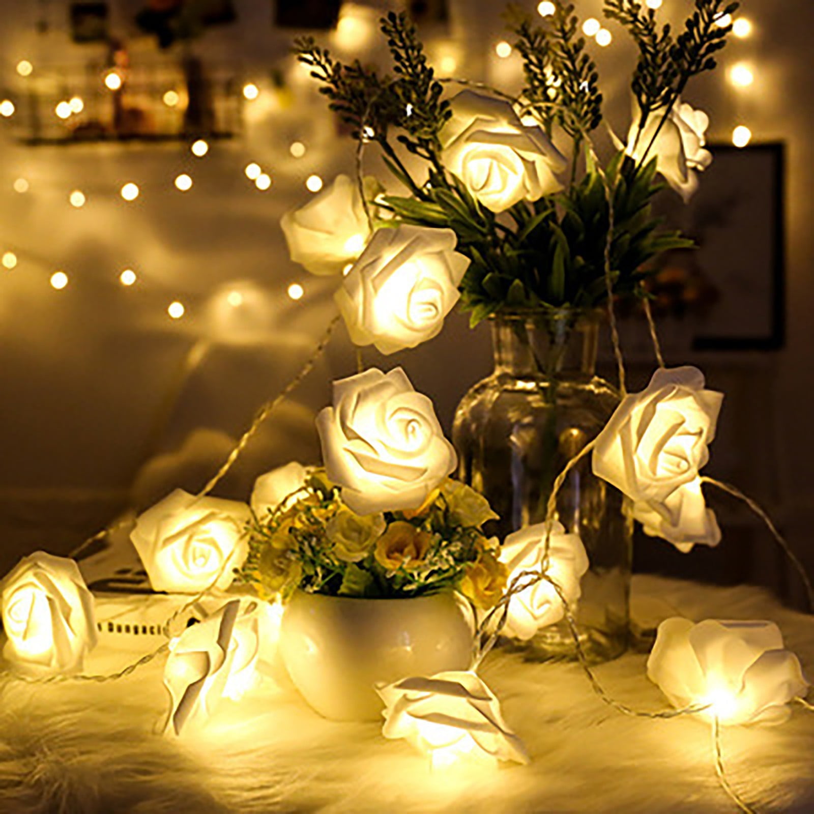 Fairy Valentine's Party Day Lights Decoration Rose Garden String