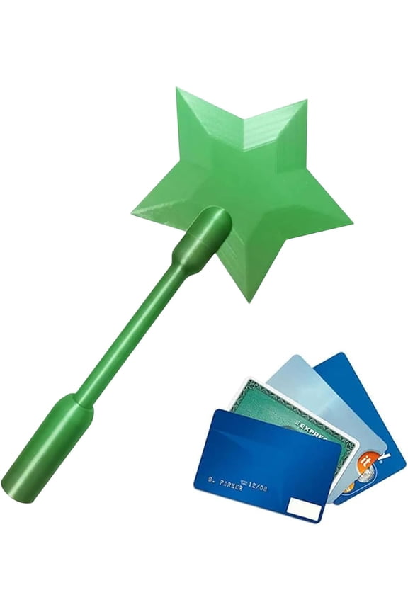 Fairy Wand Credit Card Holder, 3D Printed Credit Card Wand Tap to Pay, Contactless Payment Holder, Fantasy Magical Star Wand Wallet, Card Holder Magic Wand, Novelty Gifts