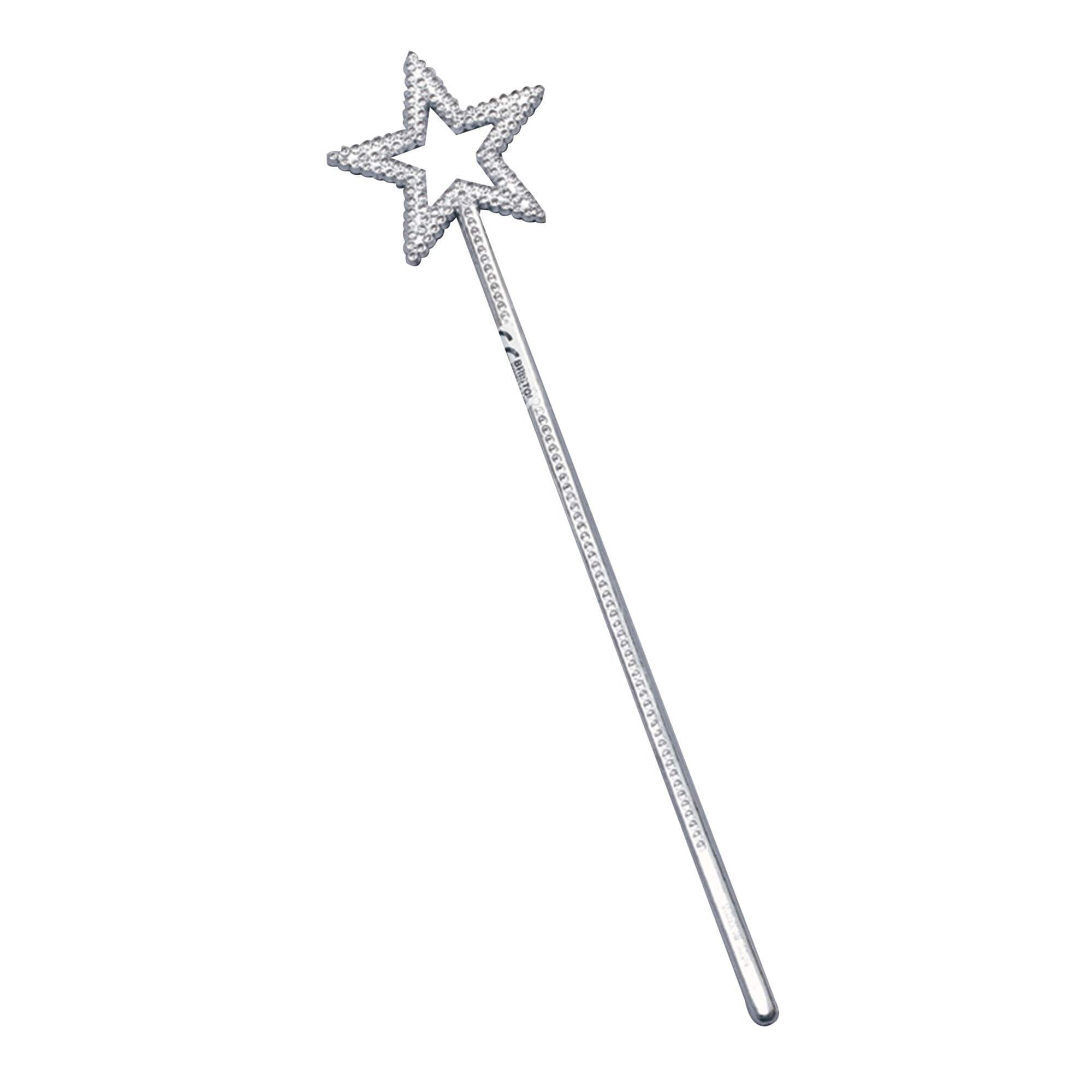 Fairy Wand Plastic Silver Costume Accessory Fairy Wand Plastic Silver Costume Accessory